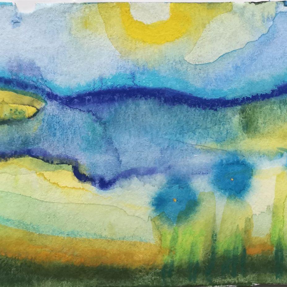 Landschaft mit See