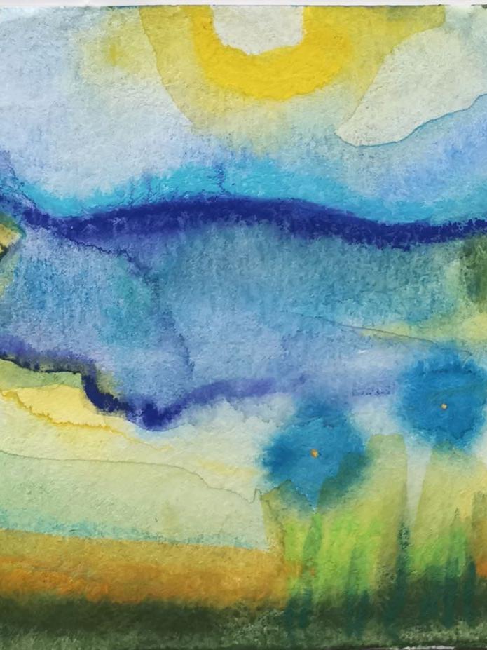 Landschaft mit See