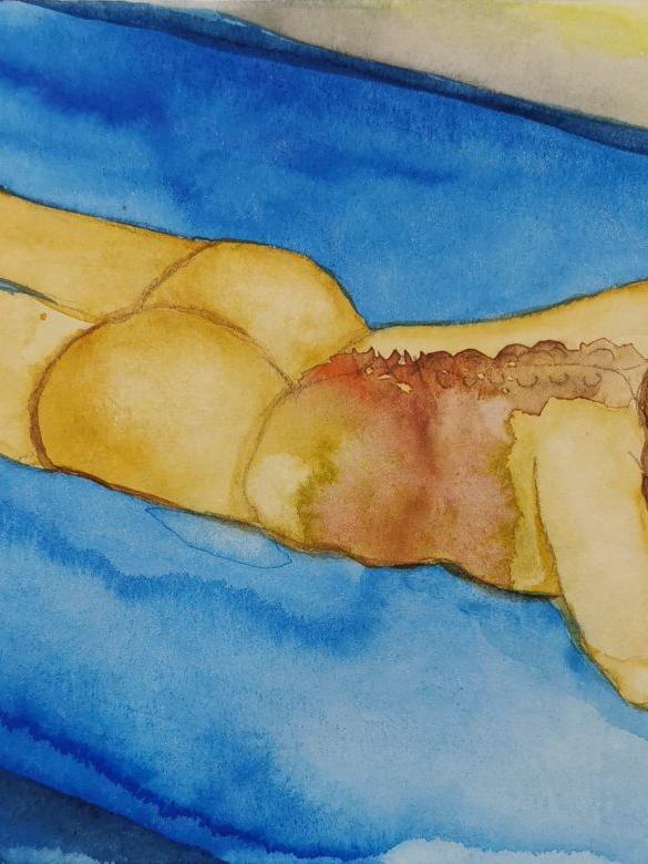 "Lebenspause 3" 2/2025, 17 x 24 cm, Aquarell auf Papier