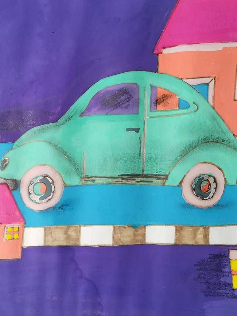 "Popart Käfer" 6/1995 27 x 34,7 cm, Gouache auf Papier